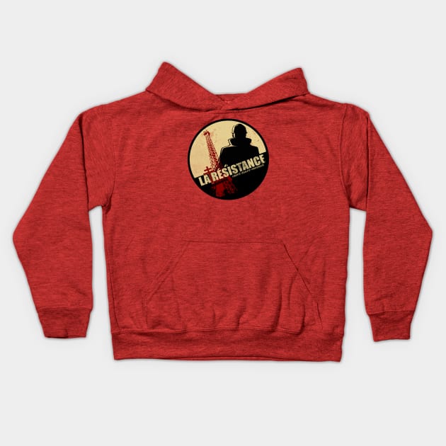 WW2 French Resistance - La Resistance (distressed) Kids Hoodie by TCP